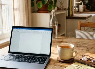 Clean computer screen with safe browser